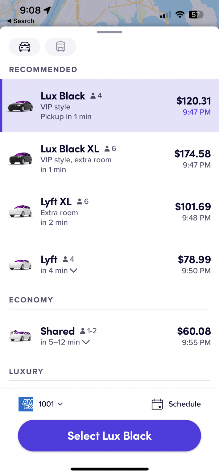 How to Order a Lyft Lux